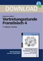 Vorschau - Arbeitsblätter - Vertretungsstunde Französisch 4 - 7. Klasse: Textes - Deckblatt
