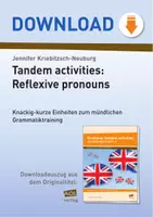 Vorschau - Stundenentwürfe - Tandem activities: Reflexive pronouns - Knackig-kurze Einheiten zum mündlichen Grammmatiktraining - Deckblatt
