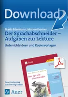 Vorschau - Arbeitsblätter - Der Sprachabschneider - Aufgaben zur Lektüre - Deckblatt