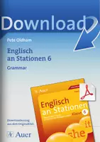 Vorschau - Arbeitsblätter - Englisch an Stationen 6 - Grammar - Deckblatt
