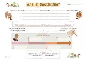 Vorschau - Arbeitsblätter - Was ist Geschichte? - vorstrukturiertes Arbeitsblatt zur Ergebnissicherung - Seite 1