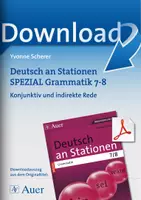Vorschau - Arbeitsblätter - Deutsch an Stationen SPEZIAL Grammatik 7-8 - Konjunktiv und indirekte Rede - Deckblatt