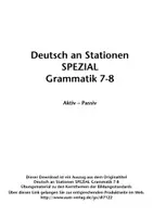 Vorschau - Arbeitsblätter - Deutsch an Stationen SPEZIAL Grammatik 7-8 - Aktiv - Passiv - Seite 1