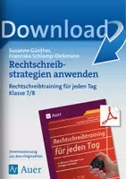 Vorschau - Arbeitsblätter - Rechtschreibtraining für jeden Tag Klasse 7/8 - Rechtschreibstrategien anwenden - Deckblatt