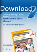Vorschau - Arbeitsblätter - Mathematik üben Klasse 6 - Mit Dezimalbrüchen rechnen - Deckblatt