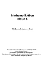 Vorschau - Arbeitsblätter - Mathematik üben Klasse 6 - Mit Dezimalbrüchen rechnen - Seite 1