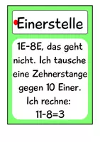 Vorschau - Poster - Schriftliche Subtraktion - Merkplakate Abziehen und Ergänzen - Seite 2