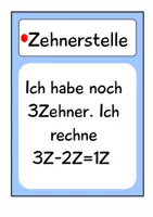 Vorschau - Poster - Schriftliche Subtraktion - Merkplakate Abziehen und Ergänzen - Seite 3