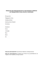 Vorschau - Stundenentwürfe - Prüfungsentwurf Deutsch Staatsexamen - Deckblatt