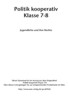 Vorschau - Arbeitsblätter - Politik kooperativ Klasse 7-8 - Jugendliche und ihre Rechte - Seite 1