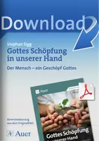 Vorschau - Arbeitsblätter - Gottes Schöpfung in unserer Hand - Der Mensch - ein Geschöpf Gottes - Deckblatt