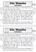 Vorschau - Poster - "Maske" Definition - Darstellen und Gestalten - Jahrgang 9 - Seite 1
