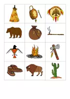 Vorschau - Stationenlernen - Memory®: Ureinwohner von Amerika (Indianer) - Deckblatt