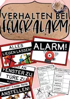 Vorschau - Arbeitsblätter - VERHALTEN BEI FEUERALARM (CLASSROOM MANAGEMENT, FEUER) - Deckblatt