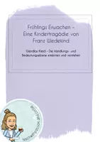 Vorschau - Arbeitsblätter - Frühlings Erwachen I Wedekind I Wendlas Kleid - Deckblatt