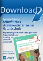 Vorschau - Spiele - Schriftliches Argumentieren in der Grundschule - Deckblatt