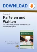Vorschau - Arbeitsblätter - Parteien und Wahlen - Das politische System der BRD: handlungsorientierte Aufgaben - Deckblatt