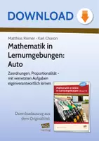 Vorschau - Stundenentwürfe - Mathematik in Lernumgebungen: Auto - Zuordnungen, Proportionalität -mit vernetzten Aufgaben eigenverantwortlich lernen - Deckblatt