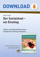 Vorschau - Stundenentwürfe - Der Sozialstaat - ein Einstieg - Fakten und Hintergründe kennen - Empathische Haltung entwickeln - Deckblatt
