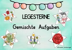 Vorschau - Spiele - Legesterne - Gemischte Aufgaben - Mathematik - Deckblatt