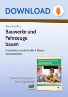 Vorschau - Arbeitsblätter - Bauwerke und Fahrzeuge bauen - Freiarbeitsmaterial für die 3. Klasse - Sachunterricht - Deckblatt