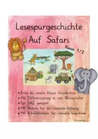 Vorschau - Spiele - Lesespurgeschichte "Auf Safari" - Deckblatt