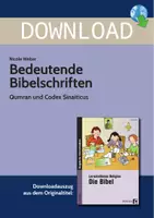Vorschau - Stundenentwürfe - Bedeutende Bibelschriften - Qumran und Codex Sinaiticus - Deckblatt