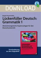 Vorschau - Stundenentwürfe - Lückenfüller Deutsch: Grammatik 1 - Abwechslungsreiche Kopiervorlagen für den Deutschunterricht - Deckblatt