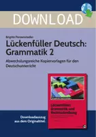 Vorschau - Stundenentwürfe - Lückenfüller Deutsch: Grammatik 2 - Abwechslungsreiche Kopiervorlagen für den Deutschunterricht - Deckblatt