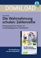 Vorschau - Arbeitsblätter - Die Wahrnehmung schulen: Zahlenreihe - Bewegungsspiel für Schüler mit sonderpädagogischem Förderbedarf - Deckblatt