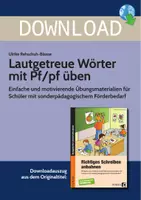 Vorschau - Arbeitsblätter - Laugetreue Wörter mit Pf/pf üben - Einfache und motivierende Übungsmaterialien für Schüler mit sonderpädagogischem Förderbedarf - Deckblatt