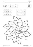 Vorschau - Stundenentwürfe - Einfaches Buchstabenmandala: Erkennen von E und e - Buchstaben erkennen und zuordnen - Seite 2
