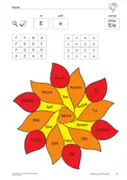 Vorschau - Stundenentwürfe - Einfaches Buchstabenmandala: Erkennen von E und e - Buchstaben erkennen und zuordnen - Seite 3