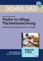 Vorschau - Arbeitsblätter - Mathe im Alltag: Flächenberechnung - Motivierende Materialien für die 7./8. Klasse - Deckblatt