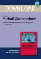 Vorschau - Arbeitsblätter - Michail Gorbatschow - Lesekompetenz steigern mit Kurzbiografien 5. - 10. Klasse - Deckblatt