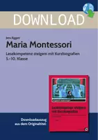 Vorschau - Stundenentwürfe - Maria Montessori - Lesekompetenz steigern mit Kurzbiografien 5. - 10. Klasse - Deckblatt