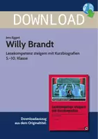 Vorschau - Stundenentwürfe - Willy Brandt - Lesekompetenz steigern mit Kurzbiografien 5. - 10. Klasse - Deckblatt