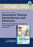 Vorschau - Stundenentwürfe - Geometrie: Flächen kennenlernen und benennen - Differenzierte Arbeitsblätter für Schüler mit sonderpädagogischem Förderbedarf - Deckblatt