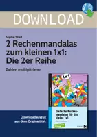 Vorschau - Arbeitsblätter - 2 Rechenmandalas zum kleinen 1x1: Die 2er-Reihe - Zahlen multiplizieren - Deckblatt