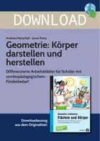 Vorschau - Stundenentwürfe - Geometrie: Körper darstellen und herstellen - Differenzierte Arbeitsblätter für Schüler mit sonderpädagogischem Förderbedarf - Deckblatt