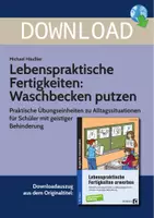 Vorschau - Stundenentwürfe - Lebenspraktische Fertigkeiten: Waschbecken putzen - Praktische Übungseinheiten zu Alltagstätigkeiten für Schüler mit geistiger Behinderung - Deckblatt
