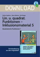 Vorschau - Stundenentwürfe - Lin. u. quadrat. Funktionen - Inklusionsmaterial 5 - Quadratische Funktionen 1 - Deckblatt
