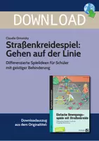 Vorschau - Spiele - Straßenkreidespiel: Gehen auf der Linie - Differenzierte Spielideen für Schüler mit geistiger Behinderung - Deckblatt