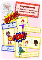 Vorschau - Poster - SUPERHEROES Wort- und Bildkarten/Flashcards für den Englischunterricht der Grundschule zum Thema Superhelden - Deckblatt