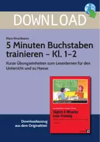 Vorschau - Arbeitsblätter - 5 Minuten Buchstaben trainieren - Kl. 1-2 - Kurze Übungseinheiten zum Lesenlernen für den Unterricht und zu Hause - Deckblatt