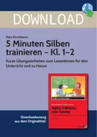 Vorschau - Arbeitsblätter - 5 Minuten Silben trainieren - Kl. 1-2 - Kurze Übungseinheiten zum Lesenlernen für den Unterricht und zu Hause - Deckblatt