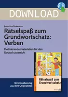 Vorschau - Stundenentwürfe - Rätselspaß zum Grundwortschatz: Verben - Motivierende Materialien für den Deutschunterricht - Deckblatt