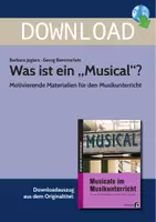 Vorschau - Stundenentwürfe - Was ist ein Musical? - Motivierende Materialien für den Musikunterricht - Deckblatt
