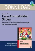 Vorschau - Stundenentwürfe - Lese-Ausmalbilder: Silben - Motivierende Arbeitsblätter für Leseanfänger und leseschwache Kinder - Deckblatt