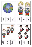 Vista previa - Juegos / Gamificación - Tarjetas para contar del 1 al 20 /1-20 Counting Cards - página 2